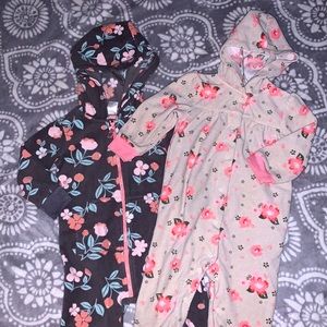 Carter’s one piece fleece outfits